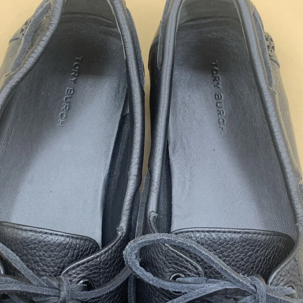 Tory Burch Mini Chelsea Boat Shoe Signature Logo Loafers - Women's Size 10.5
